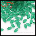 Marquise shape faceted sharp bottom 5*10 mm green glass gemstone